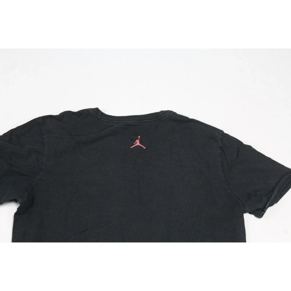 Jordan Men Black Shirt Chicago Jumpman Logo Short Sleeve Size Medium